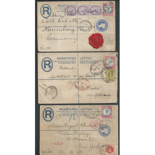 414 - 1892-1904 Registered covers all bearing 1892 Jubilee issue 4½d green and carmine, comprising si... 