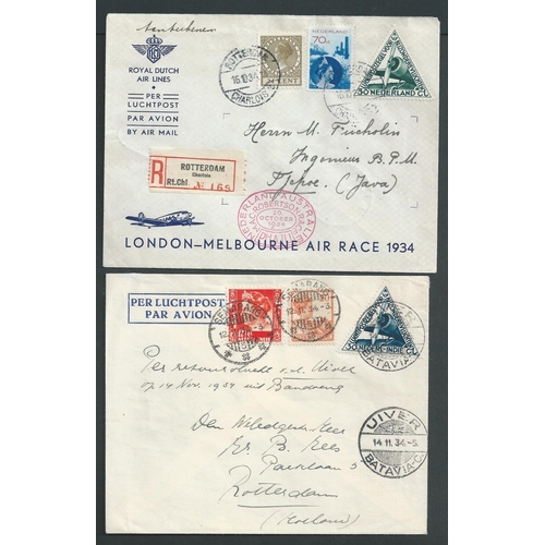 114 - 1929-39 Covers including 1929 Kuala Lumpur to London first flight via Karachi; 1934 stampless O.H.M.... 