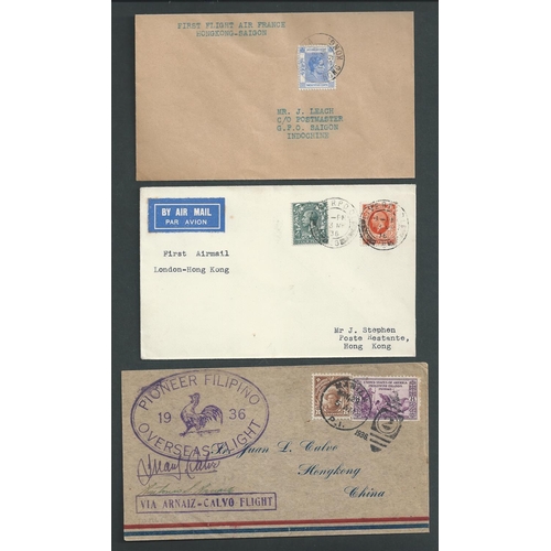 114 - 1929-39 Covers including 1929 Kuala Lumpur to London first flight via Karachi; 1934 stampless O.H.M.... 