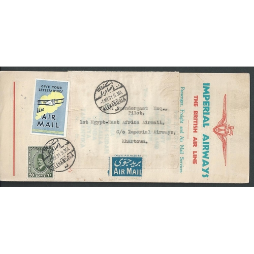 123 - 1931 (March) Imperial Airways first London to East Africa service, printed Air Ministry agreement fo... 