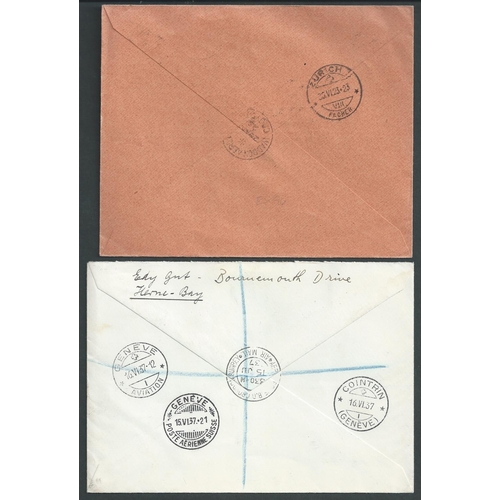 21 - Waddon / Croydon Aerodrome. 1923-37 Registered covers all with 