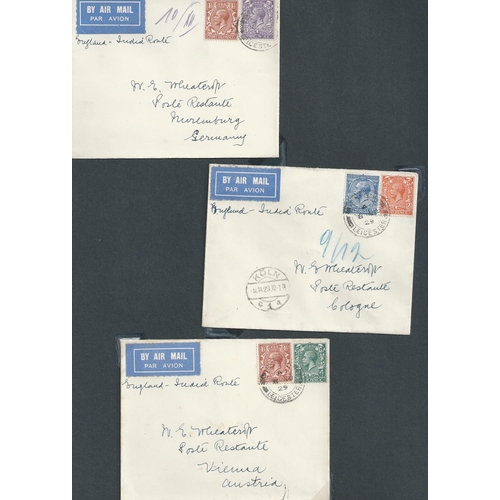 55 - 1929 (Nov 8) Covers carried on the first flight of the Indian air mail by the new central Europe rou... 