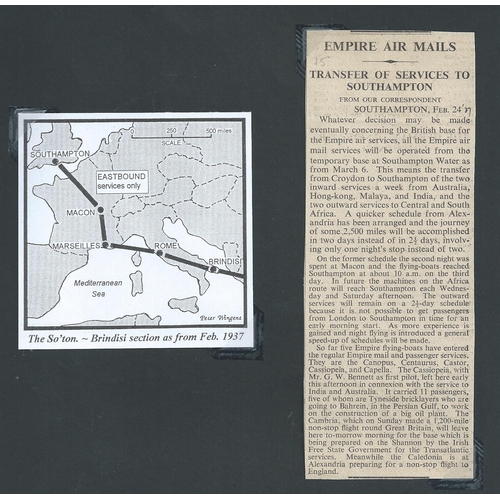 58 - 1937 (Feb 5) First regular flying boat service from Southampton, covers carried by the 