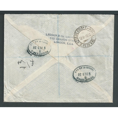 63 - 1929-39 Covers including 1929 USA to London flight flown from Galway, with flight vignette; 1931 G.B... 