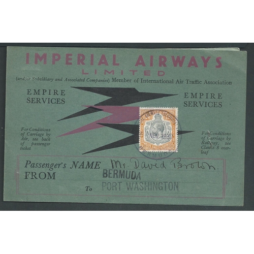 64 - Bermuda / West Indies. 1929 St. Lucia to San Juan and 1932 St. Vincent to Barbados first flight cove... 