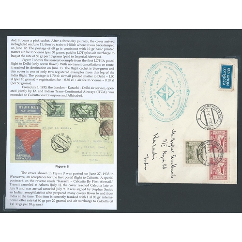 66 - Covers to India. 1929-37 Covers to India comprising 1929 covers from Switzerland to Karachi (3) and ... 