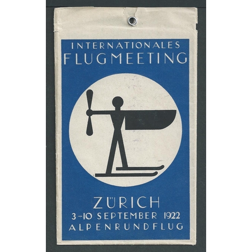 75 - Switzerland. 1922 Zurich First International Air Meeting official postcards (7, one with Flugmeeting... 