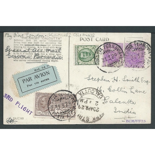 76 - Italy / Rhodes. 1929-32 Covers and cards carried by Imperial Airways, comprising 1929 (Mar 31) cover... 