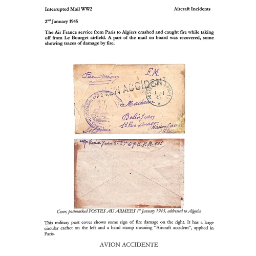 157 - France & Colonies. 1942-45 Covers comprising 1942 (Sep 24) cover franked 1f.20 from Grenoble to Casa... 