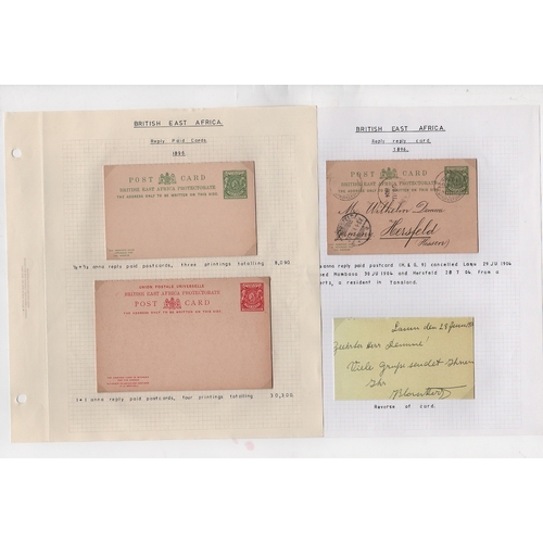 1201 - Postal Stationery. 1896-1904 Small Queen issue stationery comprising ½a and 1a wrapper Specimen... 