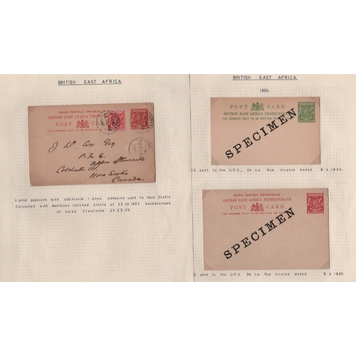 1201 - Postal Stationery. 1896-1904 Small Queen issue stationery comprising ½a and 1a wrapper Specimen... 