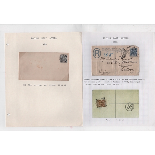 1201 - Postal Stationery. 1896-1904 Small Queen issue stationery comprising ½a and 1a wrapper Specimen... 