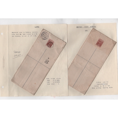 1201 - Postal Stationery. 1896-1904 Small Queen issue stationery comprising ½a and 1a wrapper Specimen... 