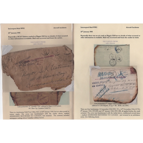 160 - Canada / Europe. 1944-45 Covers to or from Canadian soldiers in Europe, most with some soiling or fi... 