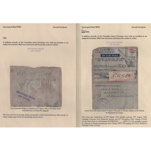 160 - Canada / Europe. 1944-45 Covers to or from Canadian soldiers in Europe, most with some soiling or fi... 