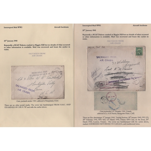 160 - Canada / Europe. 1944-45 Covers to or from Canadian soldiers in Europe, most with some soiling or fi... 