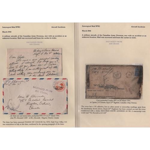 160 - Canada / Europe. 1944-45 Covers to or from Canadian soldiers in Europe, most with some soiling or fi... 