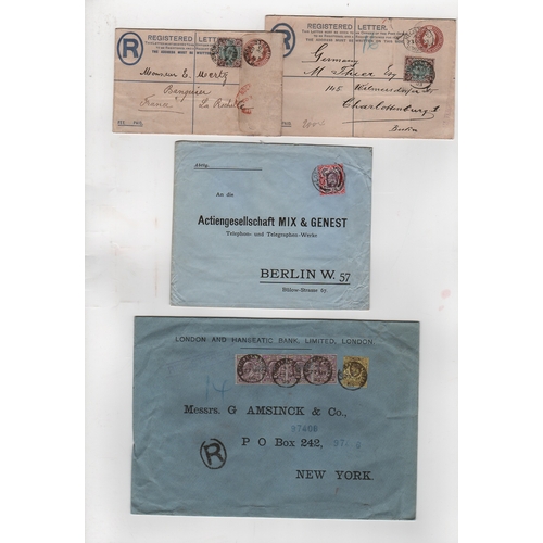 432 - 1902-11 Covers and cards bearing KEVII stamps, various destinations and frankings with ½d to 1/... 