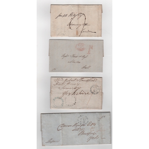 540 - 1792-1874 Prestamp and stampless entire letters or entires including Anglo-French accountancy marks ... 