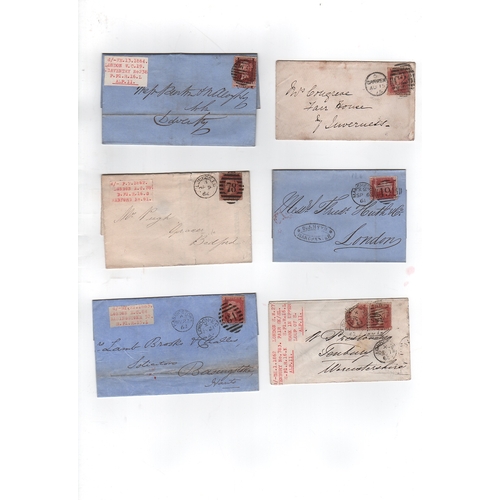 208 - 1840-1902 Stamps, cinderellas and covers, including 1d black with 1844 numeral cancel 