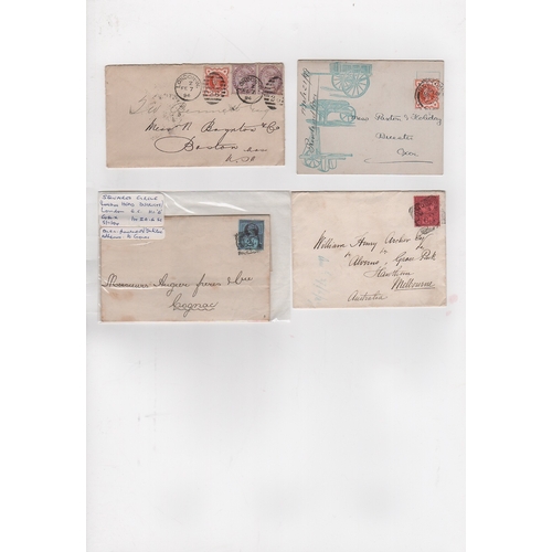 411 - 1887-1902 Covers and cards bearing 1887 Jubilee issue stamps, various frankings, destinations and st... 