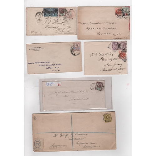 411 - 1887-1902 Covers and cards bearing 1887 Jubilee issue stamps, various frankings, destinations and st... 