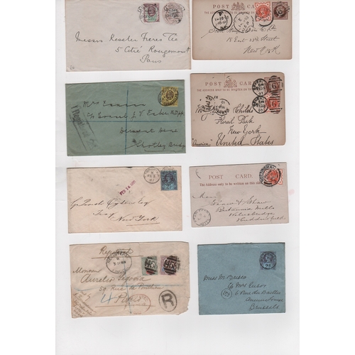 411 - 1887-1902 Covers and cards bearing 1887 Jubilee issue stamps, various frankings, destinations and st... 