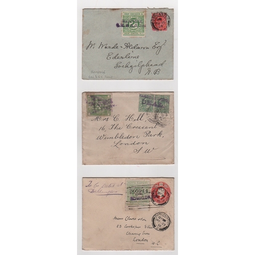 729 - 1904-10 Commercial covers with 2d railway letter stamps, comprising Great Northern & Great Central R... 