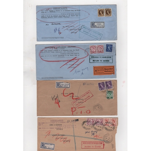 765 - Scotland - Court Citations. 1891-1979 Covers sent by registered mail (15) or Recorded Delivery (4) a... 