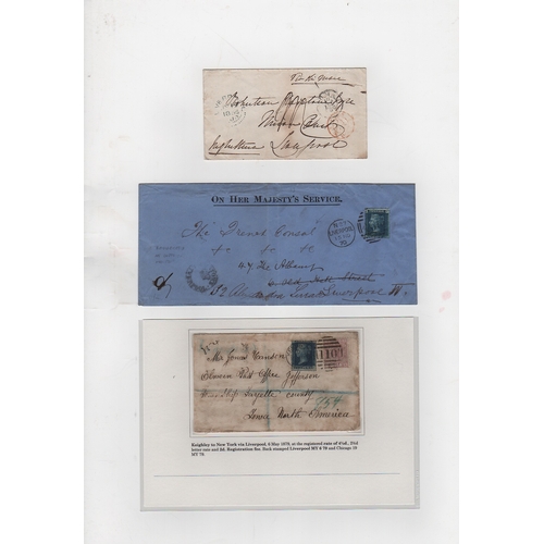 794 - 1849-1908 Entire letters and covers including 1849 entire letter from Belfast to Liverpool franked 1... 