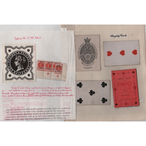 857 - De La Rue. Various examples of De La Rue printing including a silk bookmark bearing a religious pict... 