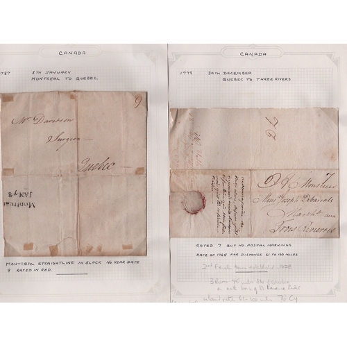 980 - 1774-1807 Entire letters (4) and entires (4) including 1774 entire letter from Halifax to Lahave pri... 