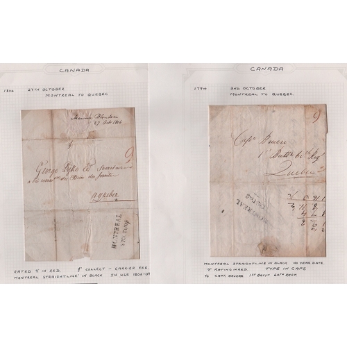 980 - 1774-1807 Entire letters (4) and entires (4) including 1774 entire letter from Halifax to Lahave pri... 