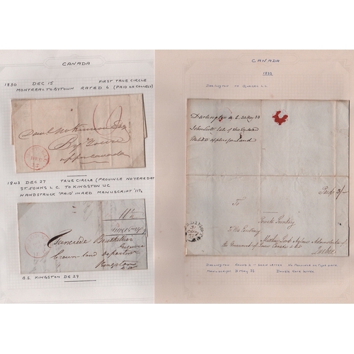 981 - 1825-50 Entire letters and entires, various postmarks include unframed circular 