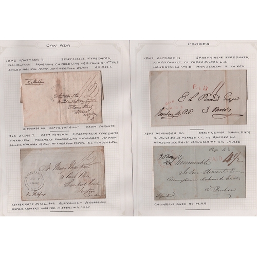 981 - 1825-50 Entire letters and entires, various postmarks include unframed circular 