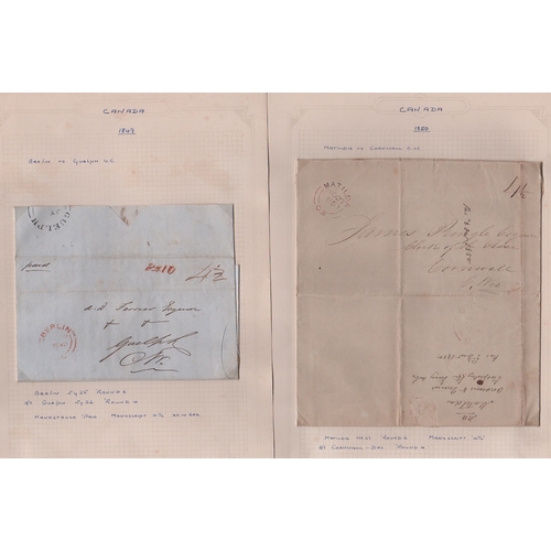 981 - 1825-50 Entire letters and entires, various postmarks include unframed circular 