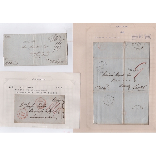 981 - 1825-50 Entire letters and entires, various postmarks include unframed circular 