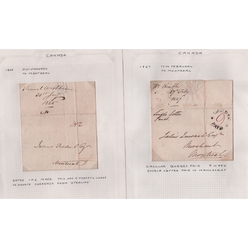 981 - 1825-50 Entire letters and entires, various postmarks include unframed circular 