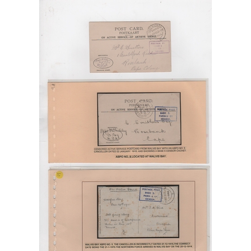 1327 - 1914-15 Printed O.A.S postcards (4), picture postcards (9) and covers (5) all with 