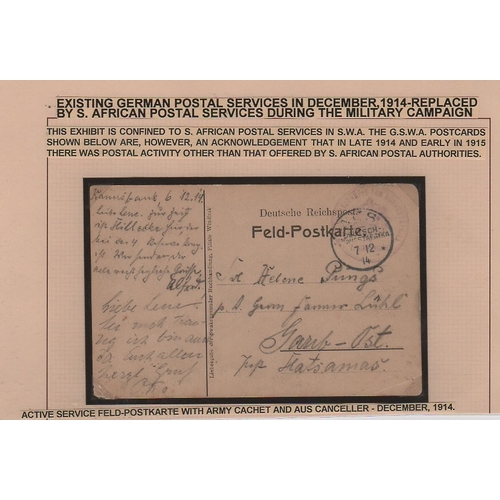 1334 - 1916-18 Covers (3) and a printed O.A.S postcard all with civil P.O datestamps, comprising stampless ... 