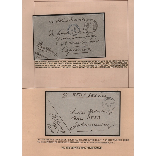 1335 - 1917 Stampless O.A.S covers all posted at civilian offices with converted German datestamps, compris... 