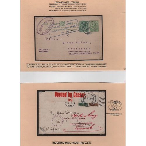 1338 - 1915-18 Covers and cards all with censor cachets, mainly circular types containing various numbers (... 