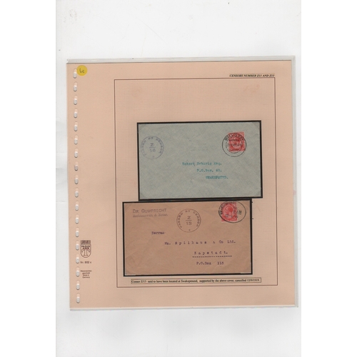 1338 - 1915-18 Covers and cards all with censor cachets, mainly circular types containing various numbers (... 