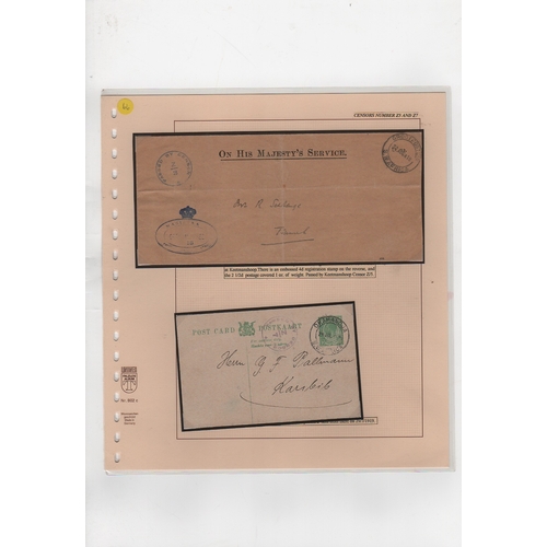 1338 - 1915-18 Covers and cards all with censor cachets, mainly circular types containing various numbers (... 