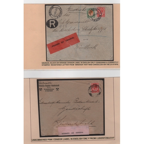 1340 - 1916-19 Covers with various censor labels including scarce small 