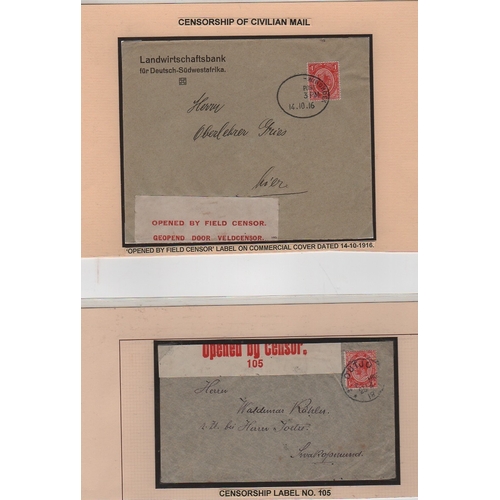 1340 - 1916-19 Covers with various censor labels including scarce small 