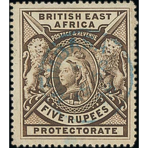 1191 - 1897 1r - 10r Fine used, with an additional 1r, cancels of Lamu (3r) or Mombasa. S.G. 92/97, £2... 