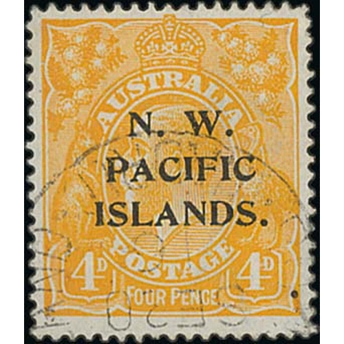 1237 - 1915-22 N.W Pacific Islands overprints on Australia, various values to the £1 used in Nauru, co... 