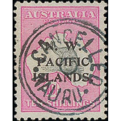 1237 - 1915-22 N.W Pacific Islands overprints on Australia, various values to the £1 used in Nauru, co... 