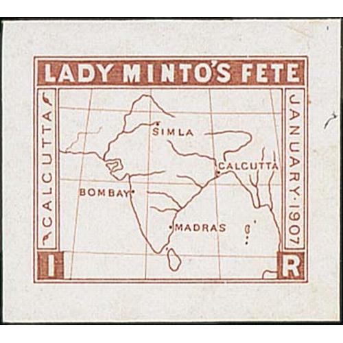 1132 - 1907 Lady Minto's Fete Labels. Die Proofs of the vignettes only of the 4a Lord Minto and 4a Lady Min... 